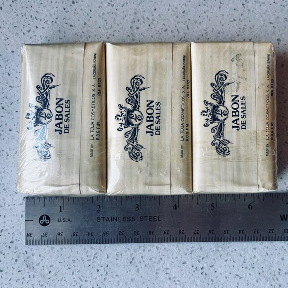 Jabon De Sales Mineral Salts Soap Set Of 3 120g Each Made By La Toja - Picture 4 of 5